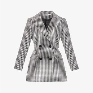 Self-Portrait Black and White Houndstooth Blazer